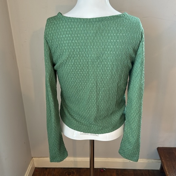Madewell Crinkled Cardigan in Trellis Green Size XXS NEW - Picture 8 of 8